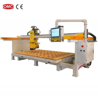 Titan CE Multifunction small 5 axis cnc stone circular grinding bridge saw